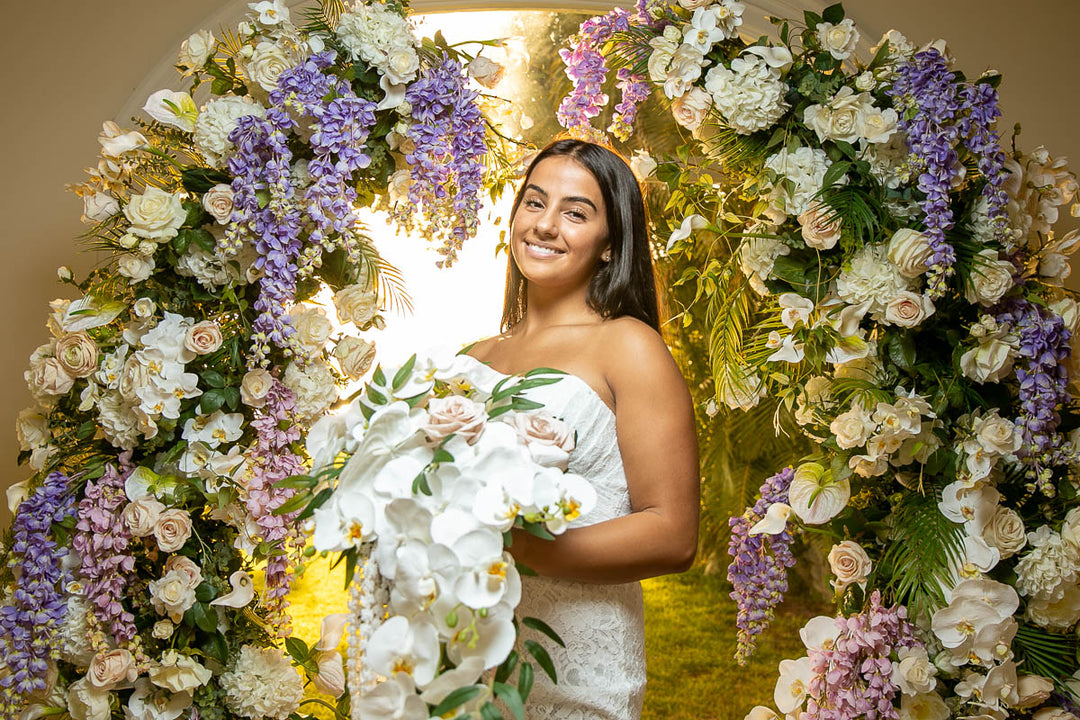 Bella Floral Pillars for Hawaii Wedding Rental in Oahu