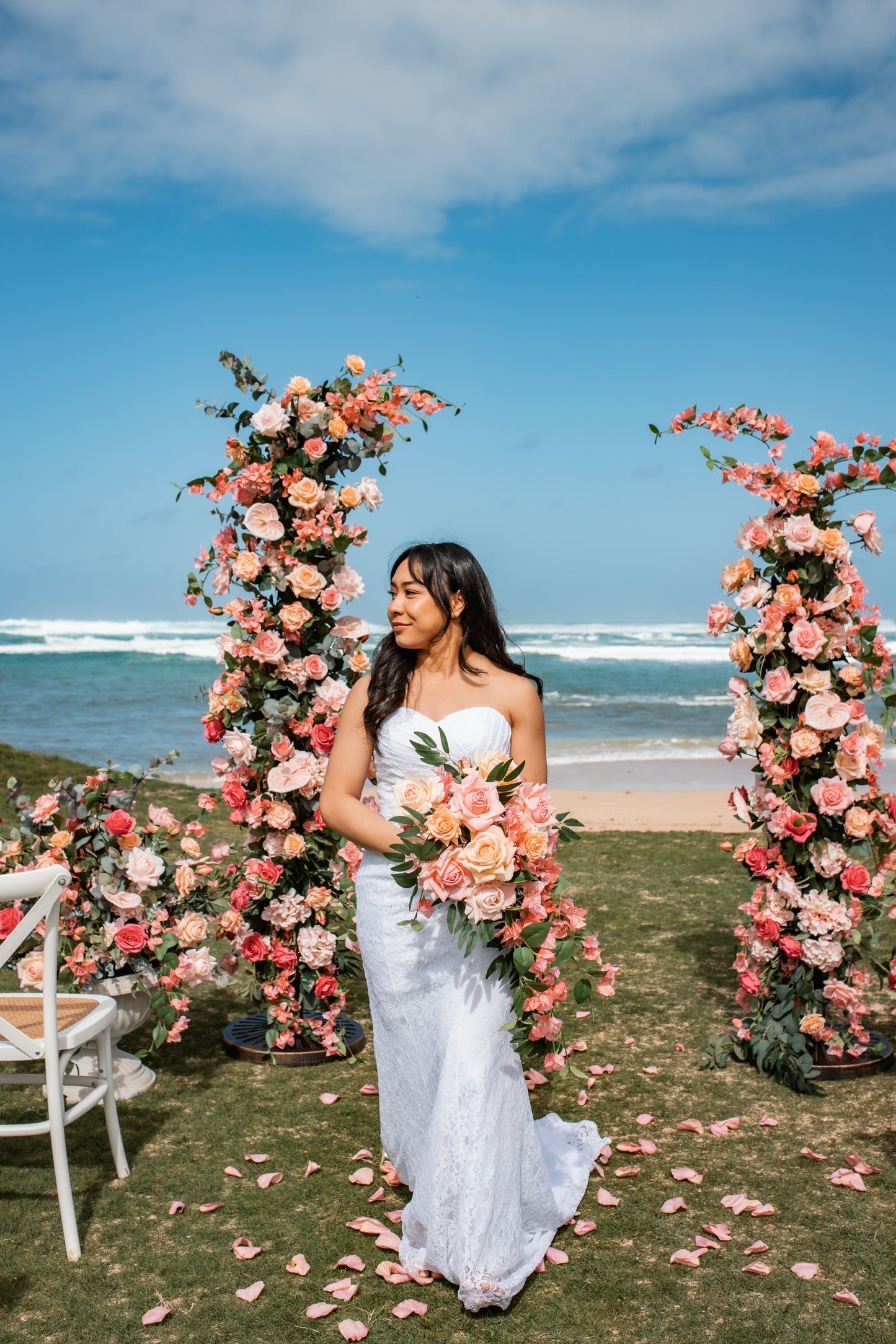 Lily Floral Pillars