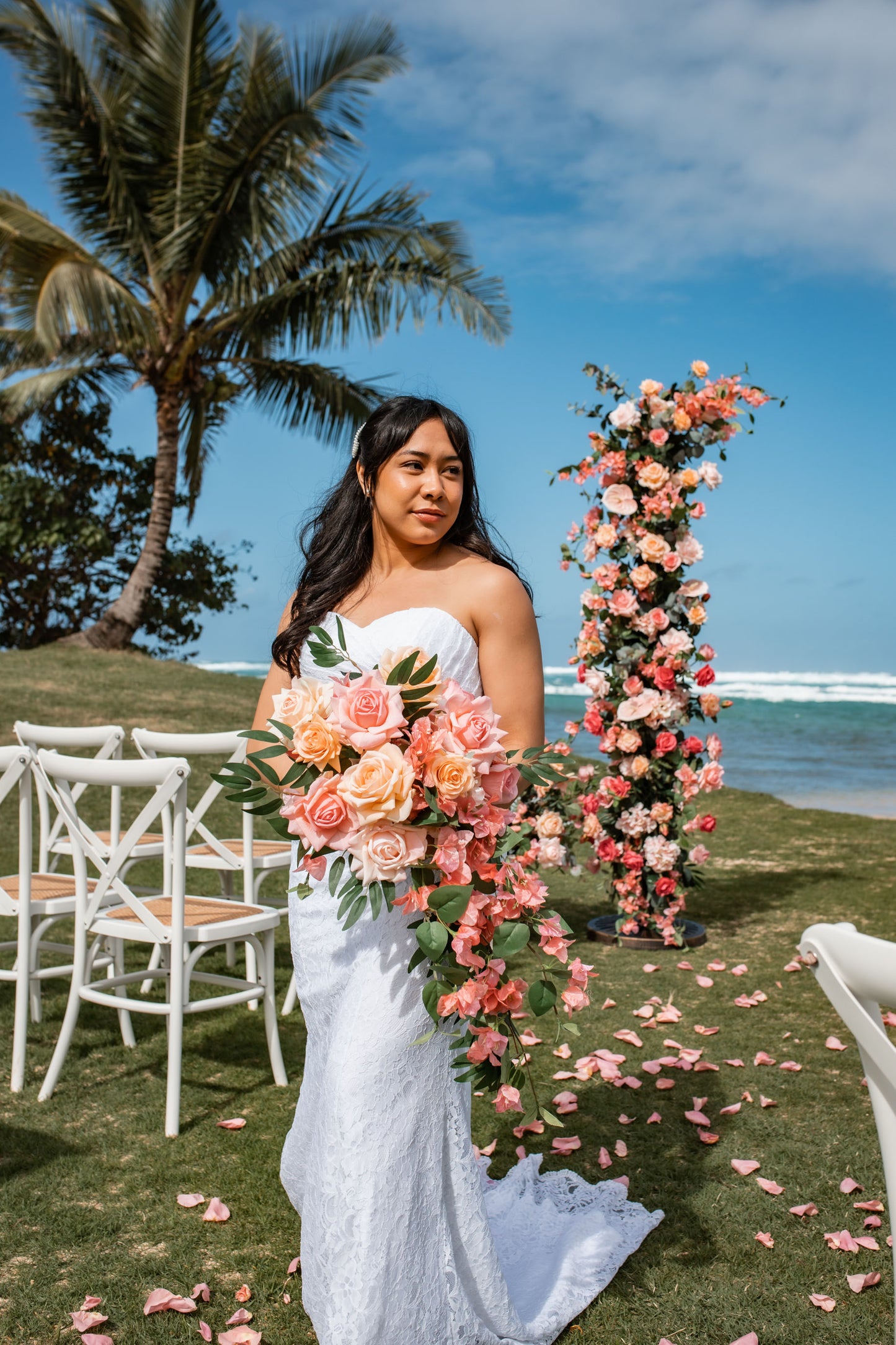 Lily Floral Pillars