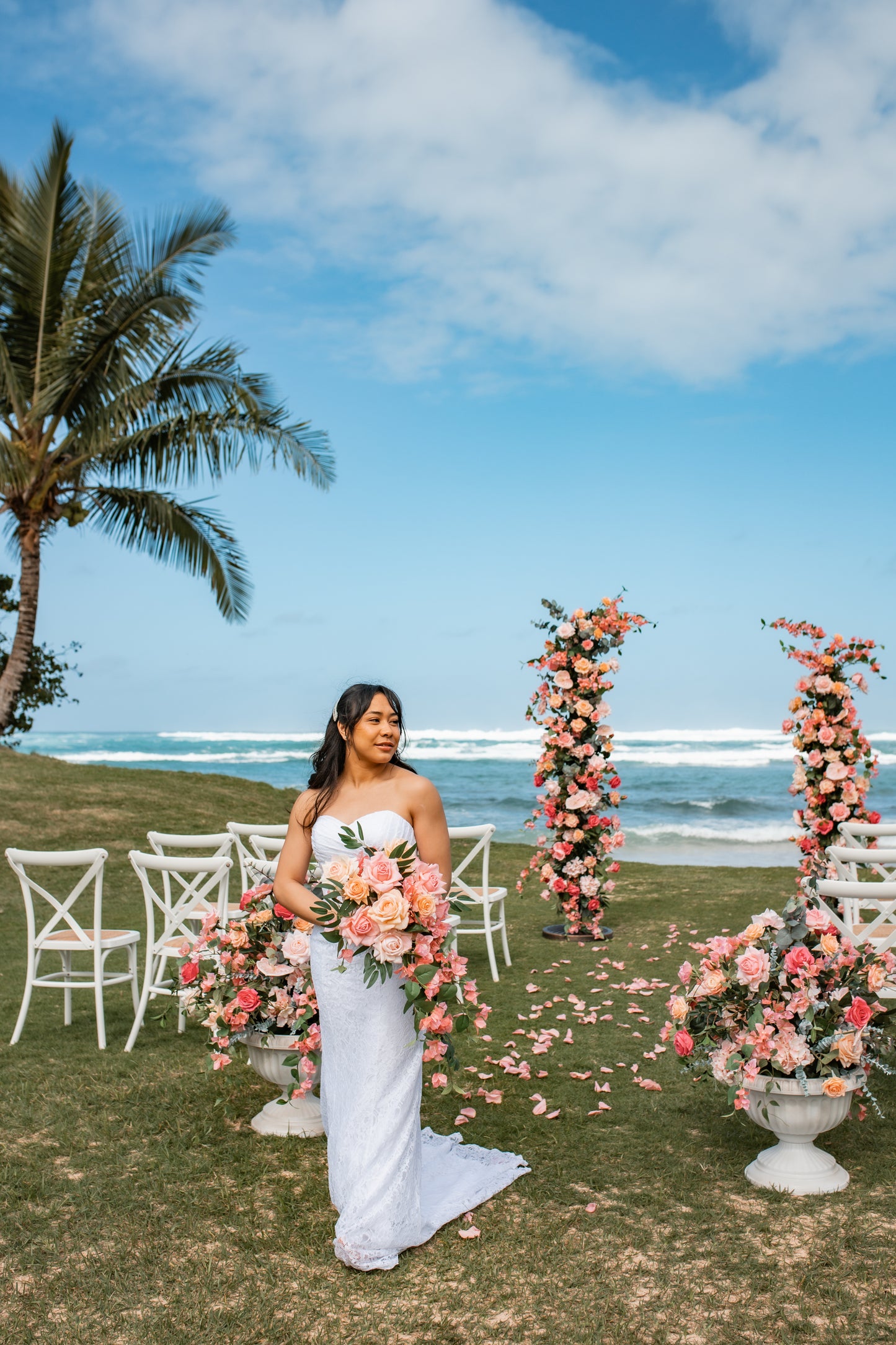 Lily Floral Pillars