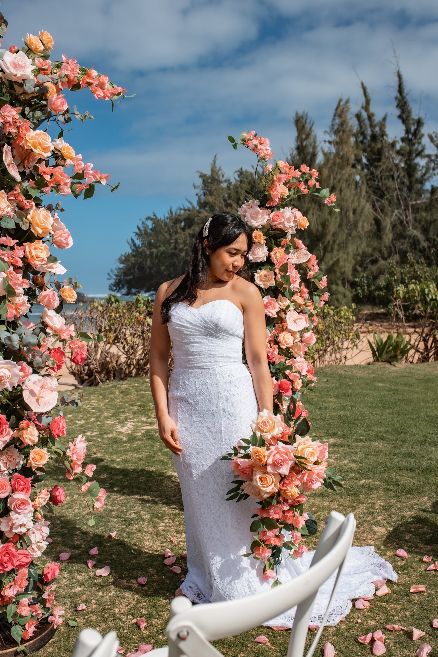 Lily Floral Pillars