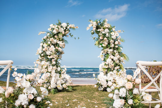 Bella Floral Pillars for Hawaii Wedding Rental in Oahu