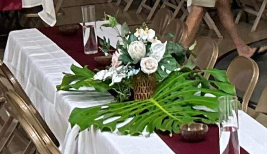 Centerpieces/ Handheld Bouquets  Cream & Taupe in Rattan Container Set of 5