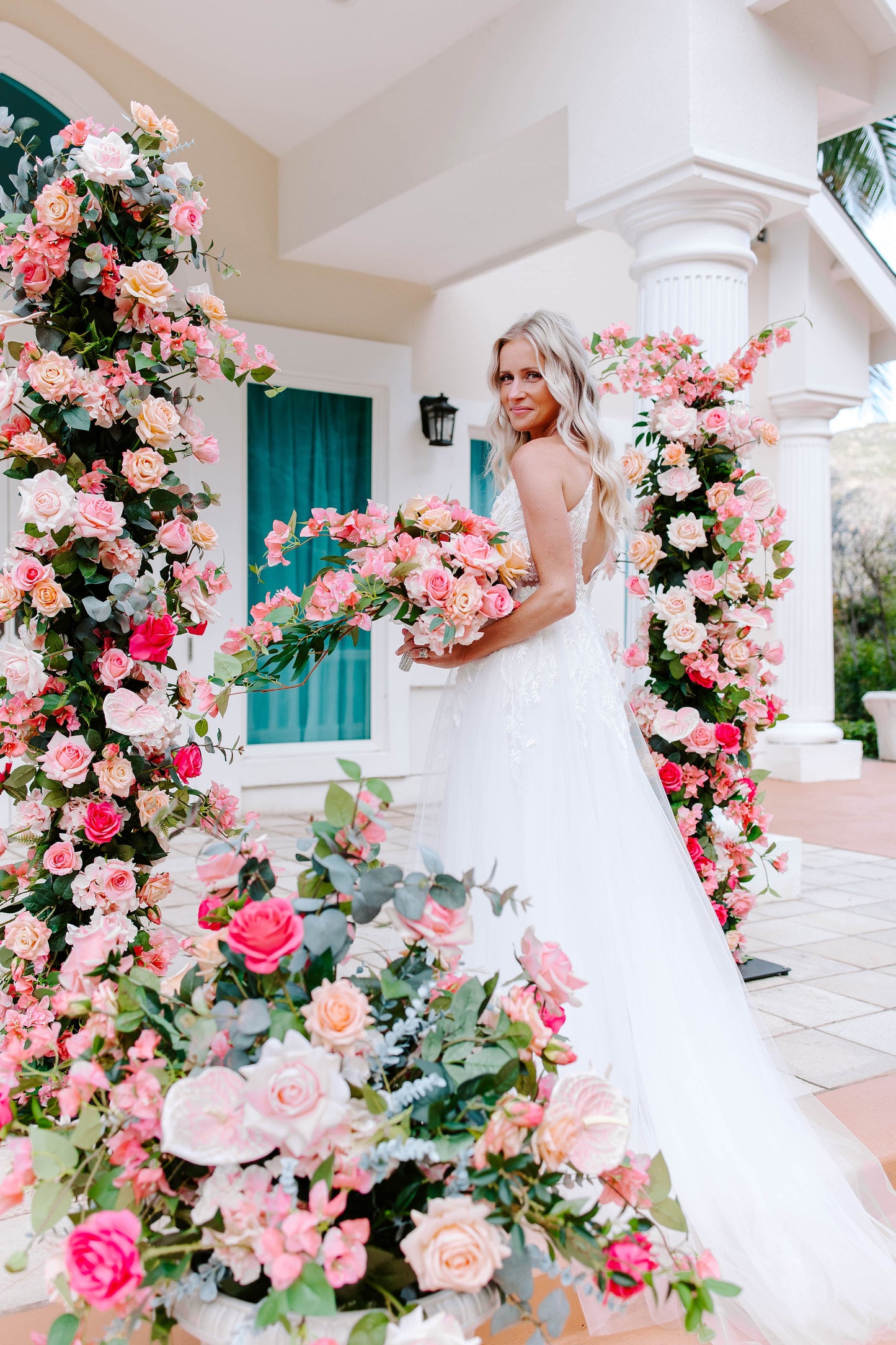 Lily Floral Pillars