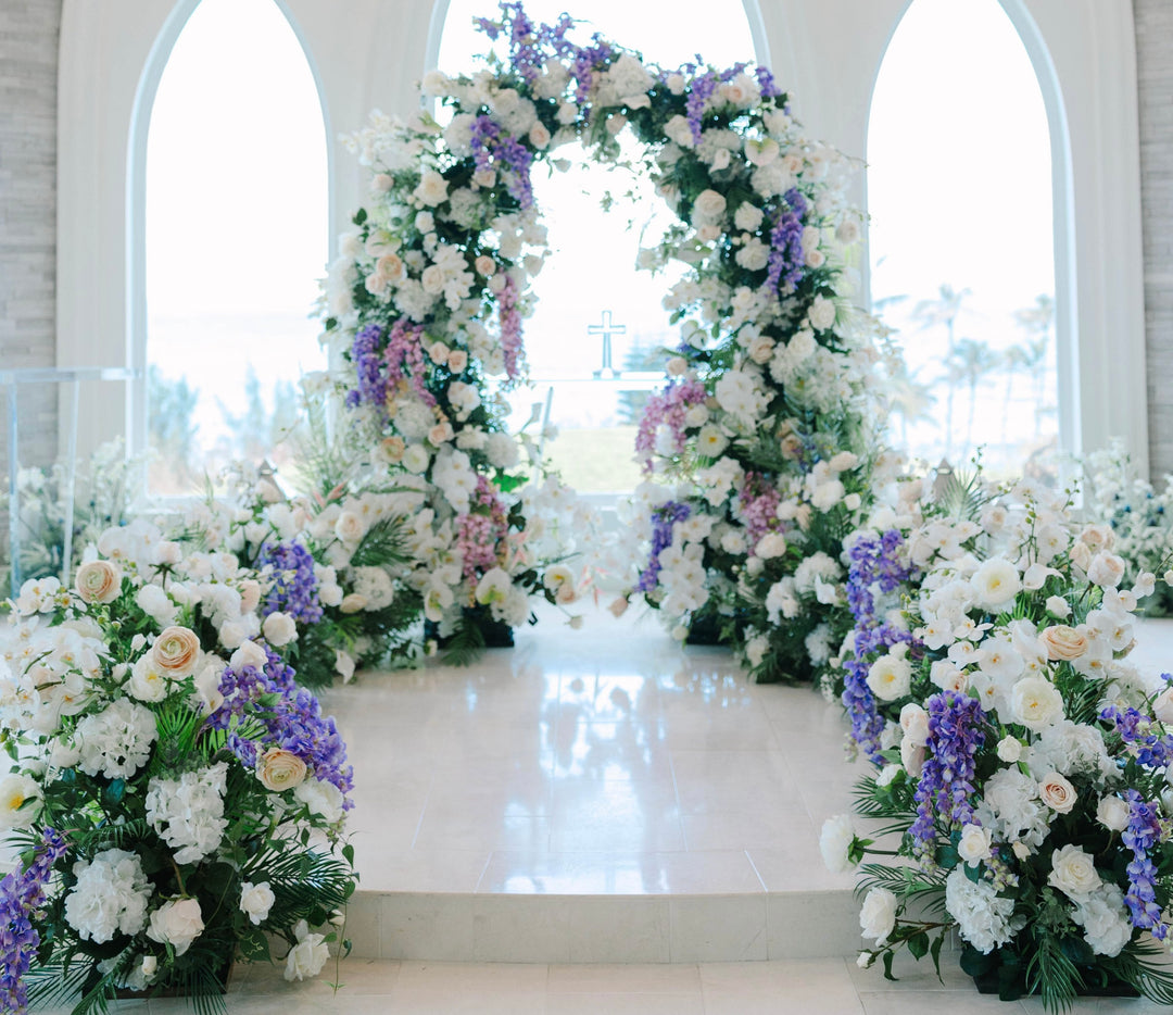 Bella Floral Pillars for Hawaii Wedding Rental in Oahu